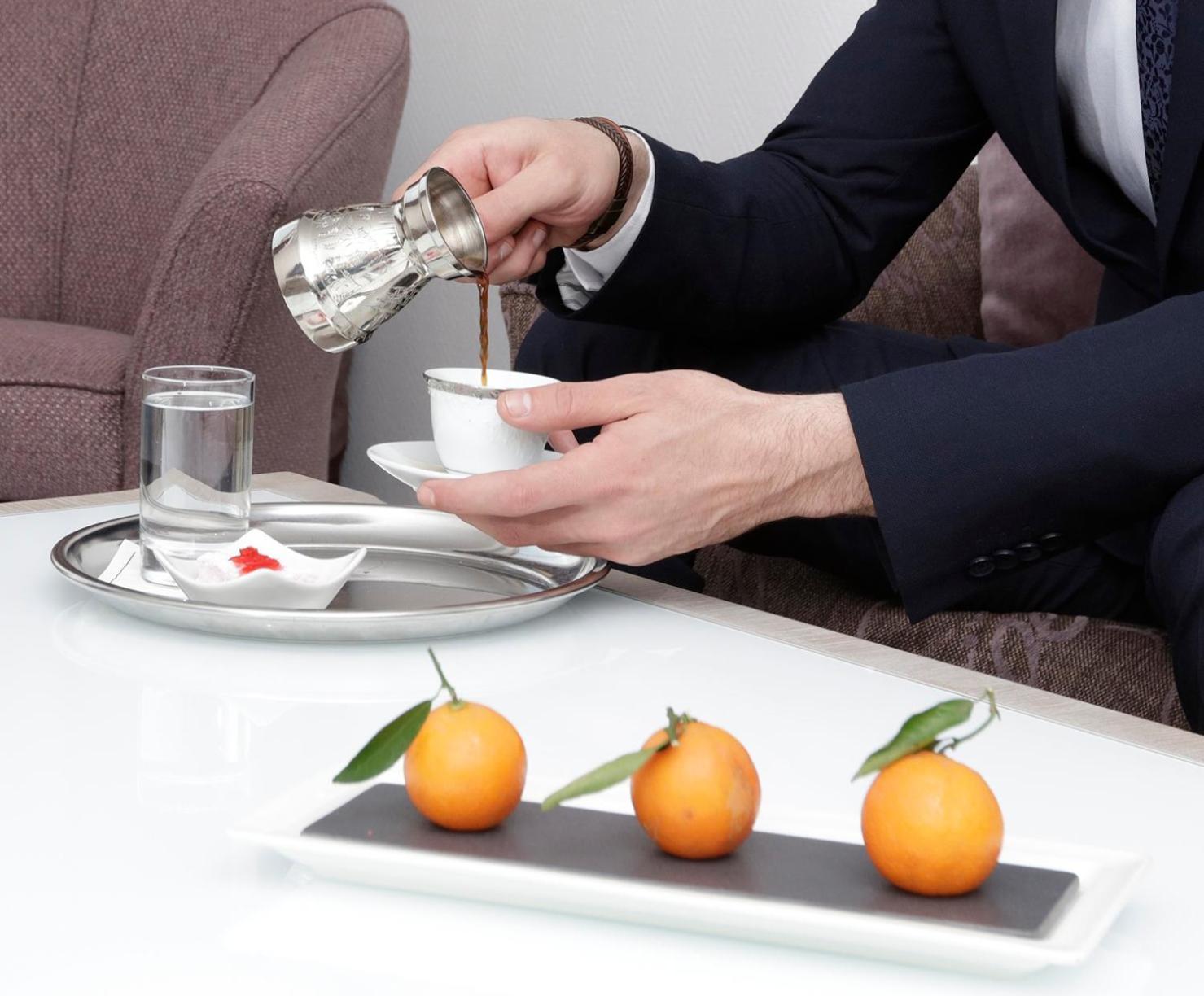 Gefinor Rotana - Beirut Hotel Bagian luar foto Turkish coffee being served